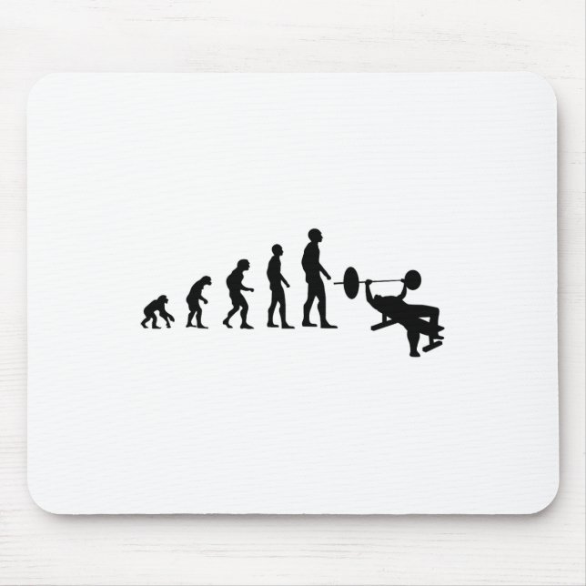 Tapis De Souris Développé couché Bodybuilding Évolution drôle Forc (Devant)