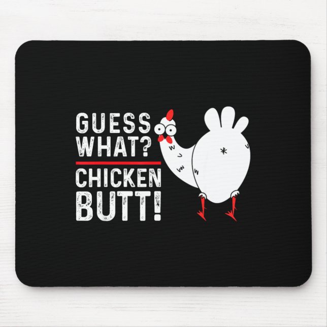 Tapis De Souris Devinette Drôle_ Cul de Poulet ! Conception Graphi (Devant)