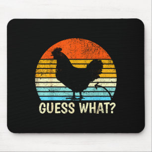 Tapis De Souris Devinez quoi_ Cul de poulet ! Blague de ferme drôl
