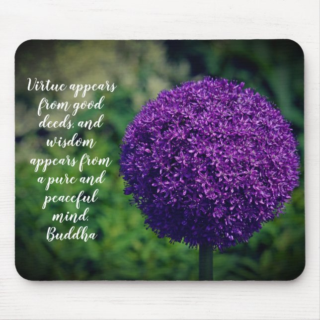 Tapis De Souris Devis de motivation parfait violet Allium Allium (Devant)