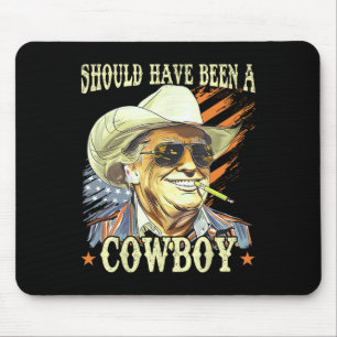 Tapis De Souris Devrait avoir été un cow-boy drôle Trump rétro vin