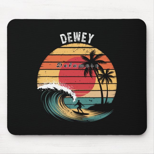 Tapis De Souris Dewey Beach Delaware Plage Surfing  (Devant)