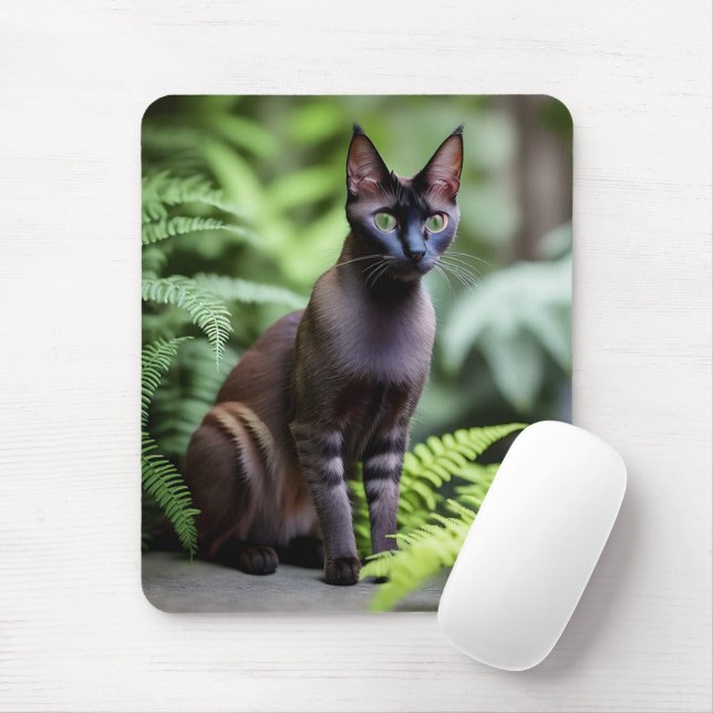 Tapis De Souris Dexter Le Chat Siamois Noir, Mousepad (Avec souris)
