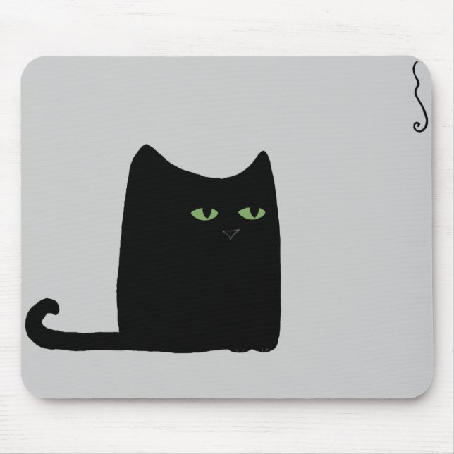 Tapis De Souris Dexter le gros chat noir Mousepad (Devant)