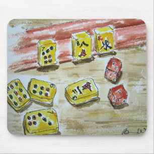 Tapis de souris d'heure-milliampère Jongg