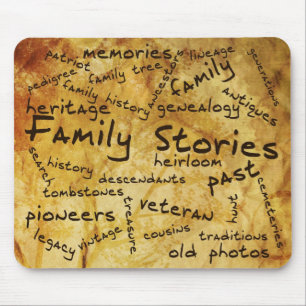 Tapis de souris d'histoires de famille