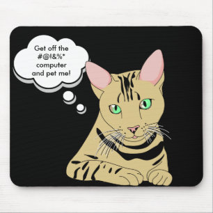 Tapis de souris d'humour de plaisanteries de chat