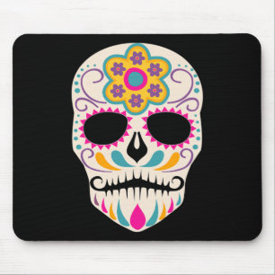 Tapis De Souris Dia De Los Muertos Crâne à sucre Espagnol Jour de