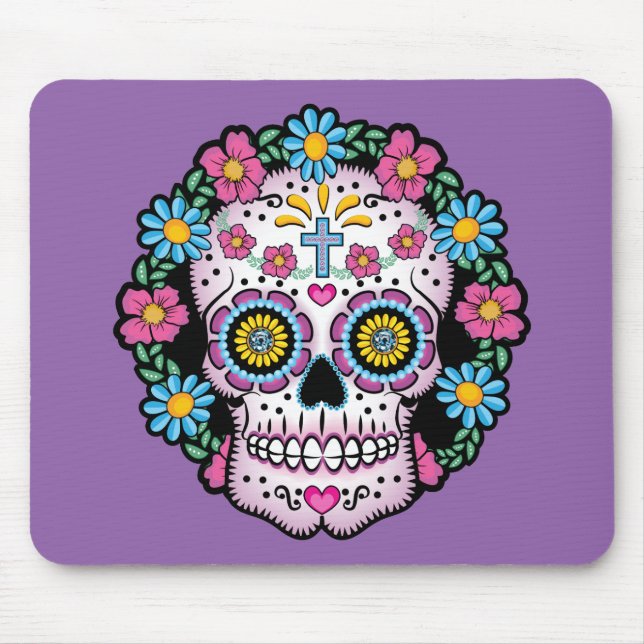 Tapis De Souris Dia de los Muertos Skull (Devant)