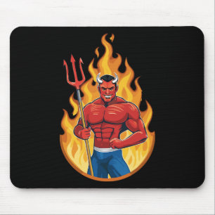 Tapis De Souris Diable avec trident