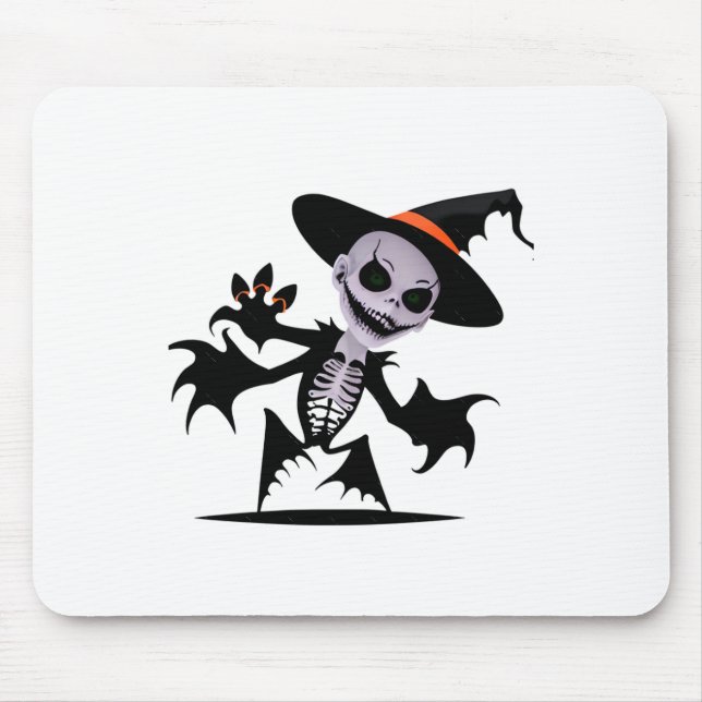 Tapis De Souris Diable fantôme dans Sticker Halloween (Devant)
