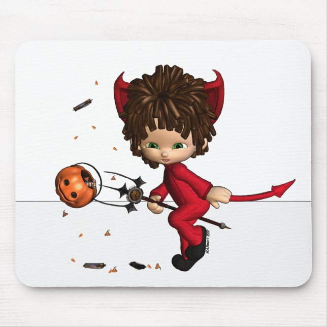 Tapis De Souris diable Halloween Mousepad de lil (Devant)