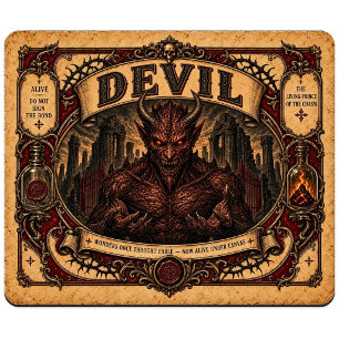 Tapis De Souris Diable, Monstre de Cirque Vintage