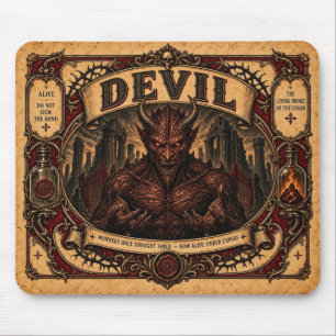 Tapis De Souris Diable, Monstre de Cirque Vintage