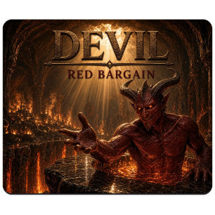 Tapis De Souris Diable Rouge Marché Négocié Réalisme Sombre