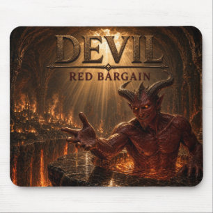 Tapis De Souris Diable Rouge Marché Négocié Réalisme Sombre