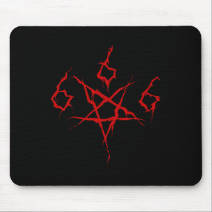 Tapis De Souris Diable Satan Satanic 666 Pentagram Occulte Horreur
