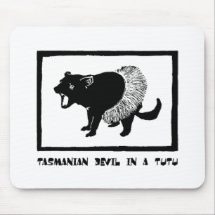 Tapis De Souris Diable tasmanien dans un tutu