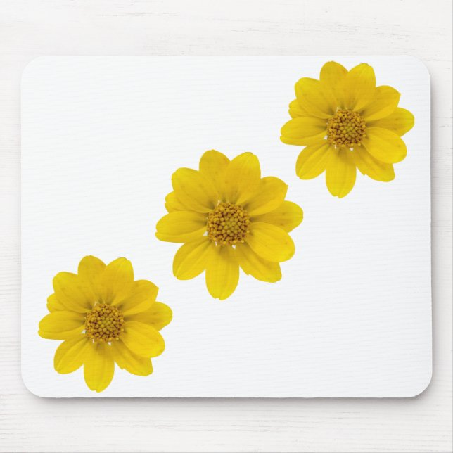 Tapis De Souris Diagonal Fleur sauvage jaune (Devant)