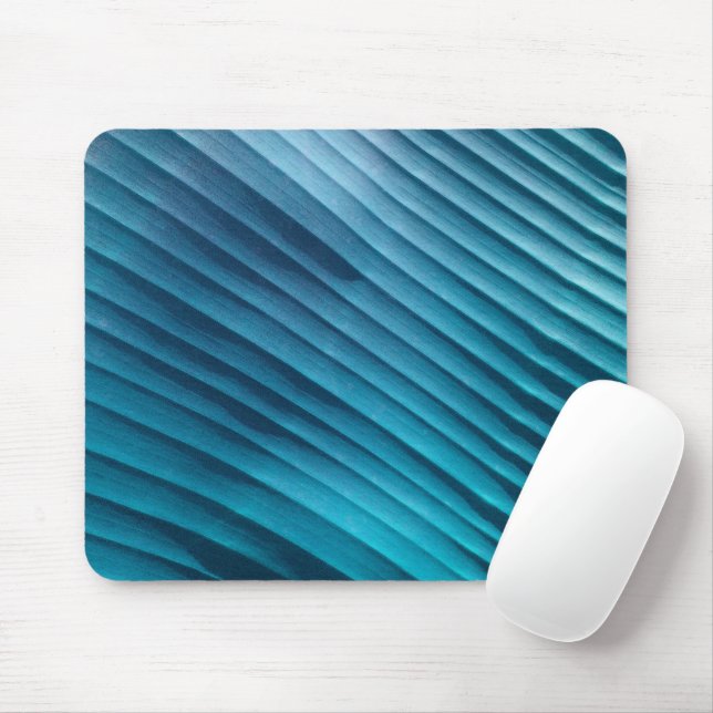Tapis De Souris Diagonale bleue feuille (Avec souris)