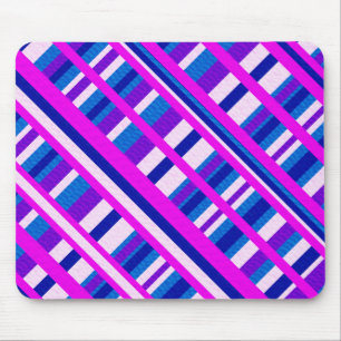 Tapis De Souris Diagonale bleue rose violet