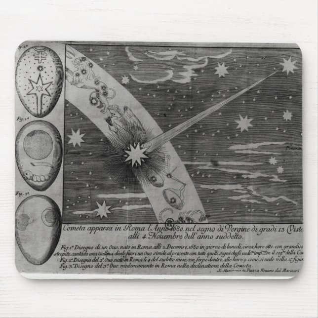 Tapis De Souris Diagramme astrologique de la comète (Devant)