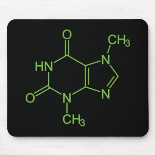 Tapis De Souris Diagramme chimique de la molécule de théobromine a