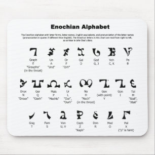 Tapis De Souris Diagramme d'alphabet d'Enochian