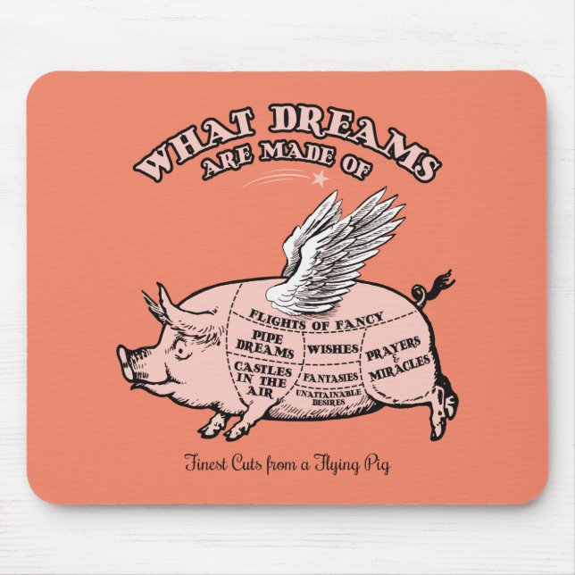 Tapis De Souris Diagramme de Cochon Volant (Devant)