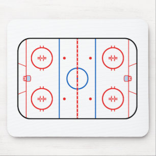 Tapis De Souris Diagramme de la patinoire Hockey Jeu Compagnon