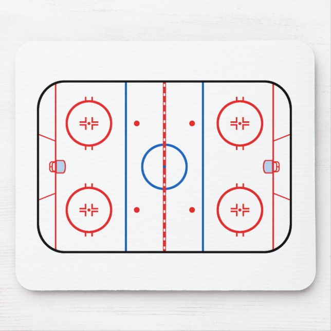 Tapis De Souris Diagramme de la patinoire Hockey Jeu Compagnon (Devant)