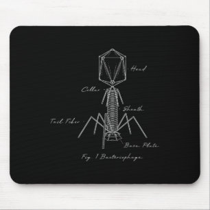 Tapis De Souris Diagramme de microbiologie des byctériophages Biol