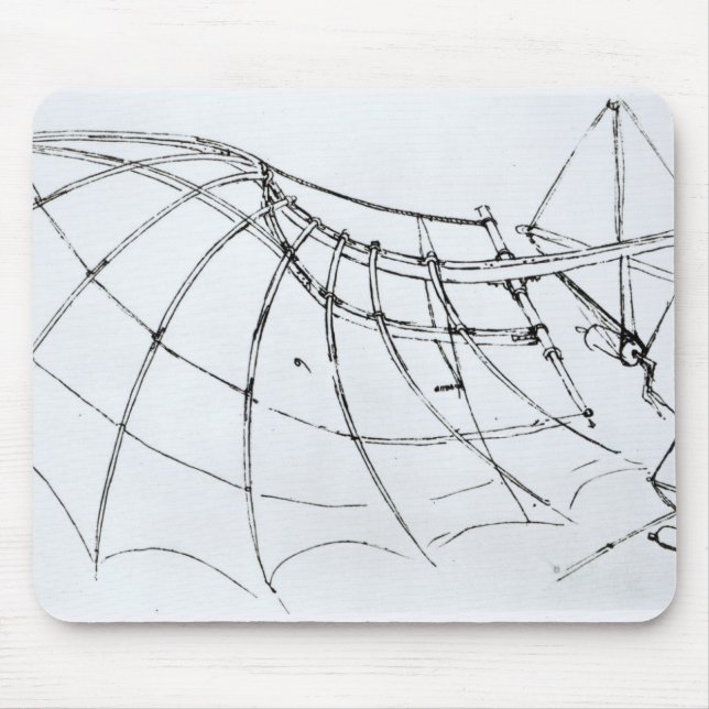 Tapis De Souris Diagramme d'une aile mécanique (Devant)