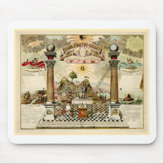 Tapis De Souris Diagramme emblématique maçonnique de franc-maçon