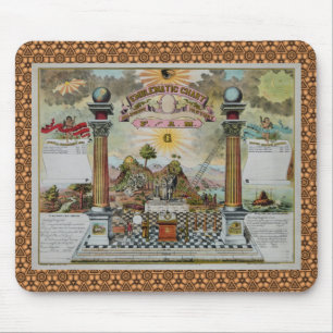 Tapis De Souris Diagramme maçonnique (avec la frontière douaniè