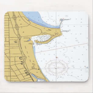 Tapis De Souris Diagramme nautique Mousepad de port de Chicago IL