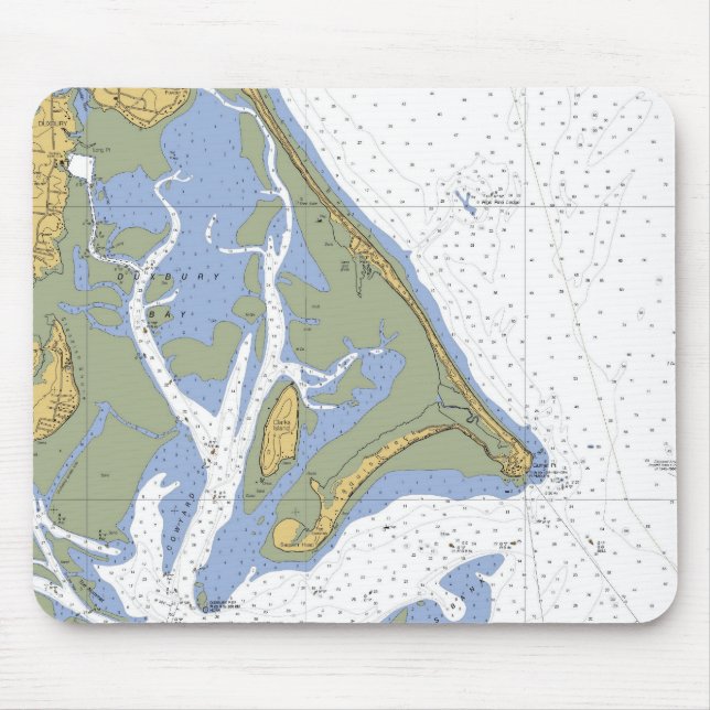 Tapis De Souris Diagramme nautique Mousepad de port de Duxbury mA (Devant)