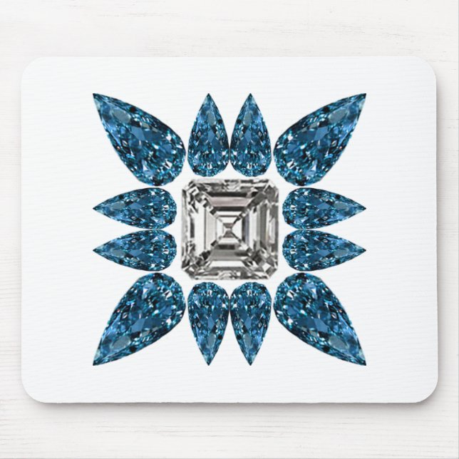 Tapis De Souris Diamant bleu (Devant)