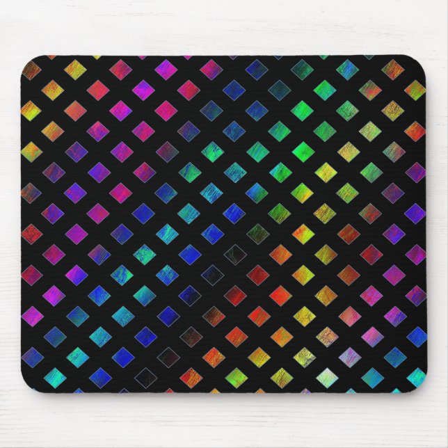 Tapis De Souris Diamants colorés multi d'éblouissement (Devant)