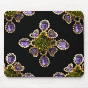 Tapis De Souris Diamants d'améthyste violet Emeralds bijoux