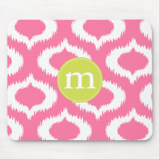 Tapis De Souris Diamants roses Girly modernes d'Ikat personnalisés