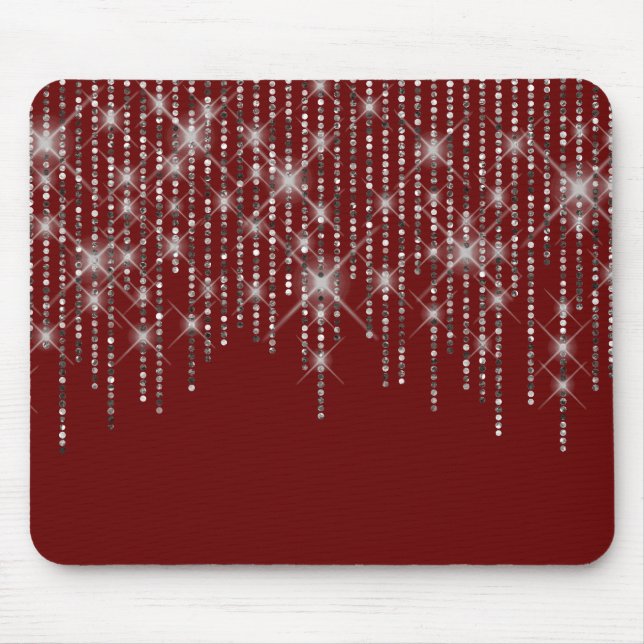 Tapis De Souris Diamond Bling on Maroon Mouse Pad (Devant)