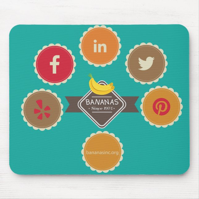 Tapis de souris d'icônes de BANANES (Devant)