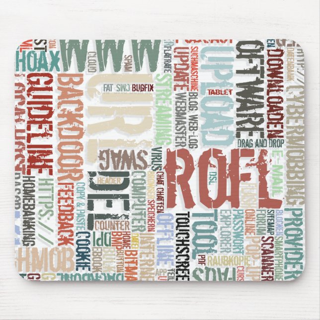 Tapis De Souris Dictionnaire informatique en couleurs (Devant)