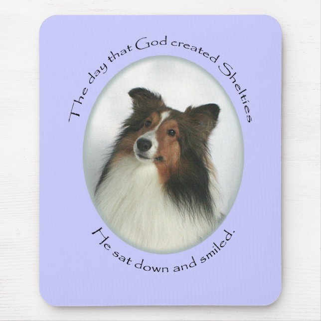 Tapis De Souris Dieu a souri Sheltie Mousepad (Devant)