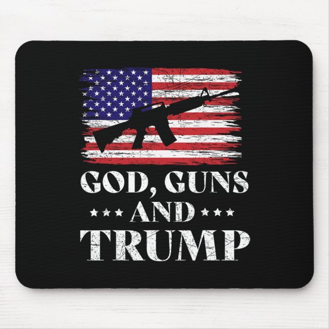 Tapis De Souris Dieu Armes Et Trump (Devant)