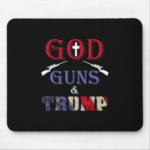 Tapis De Souris Dieu Armes Et Trump Trump Républicain