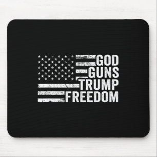 Tapis De Souris Dieu Armes Trump Liberté - Chrétien Drôle Pro Arme