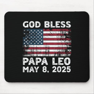 Tapis De Souris Dieu Béni Papa Leo Nous Nouveau Pape Léo Pape Amér