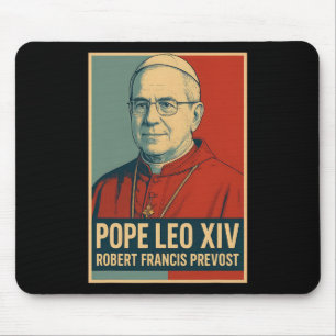 Tapis De Souris Dieu Béni Pape Leo Xiv 1